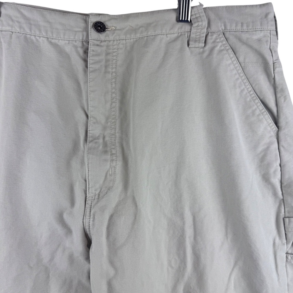 Guess Carpenter Pants Mens 40 Stone Gray Cotton Canvas Utility Workwear 3F162-32